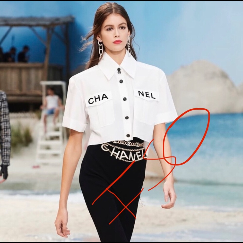 ISO Chanel 2019 cotton canvas top